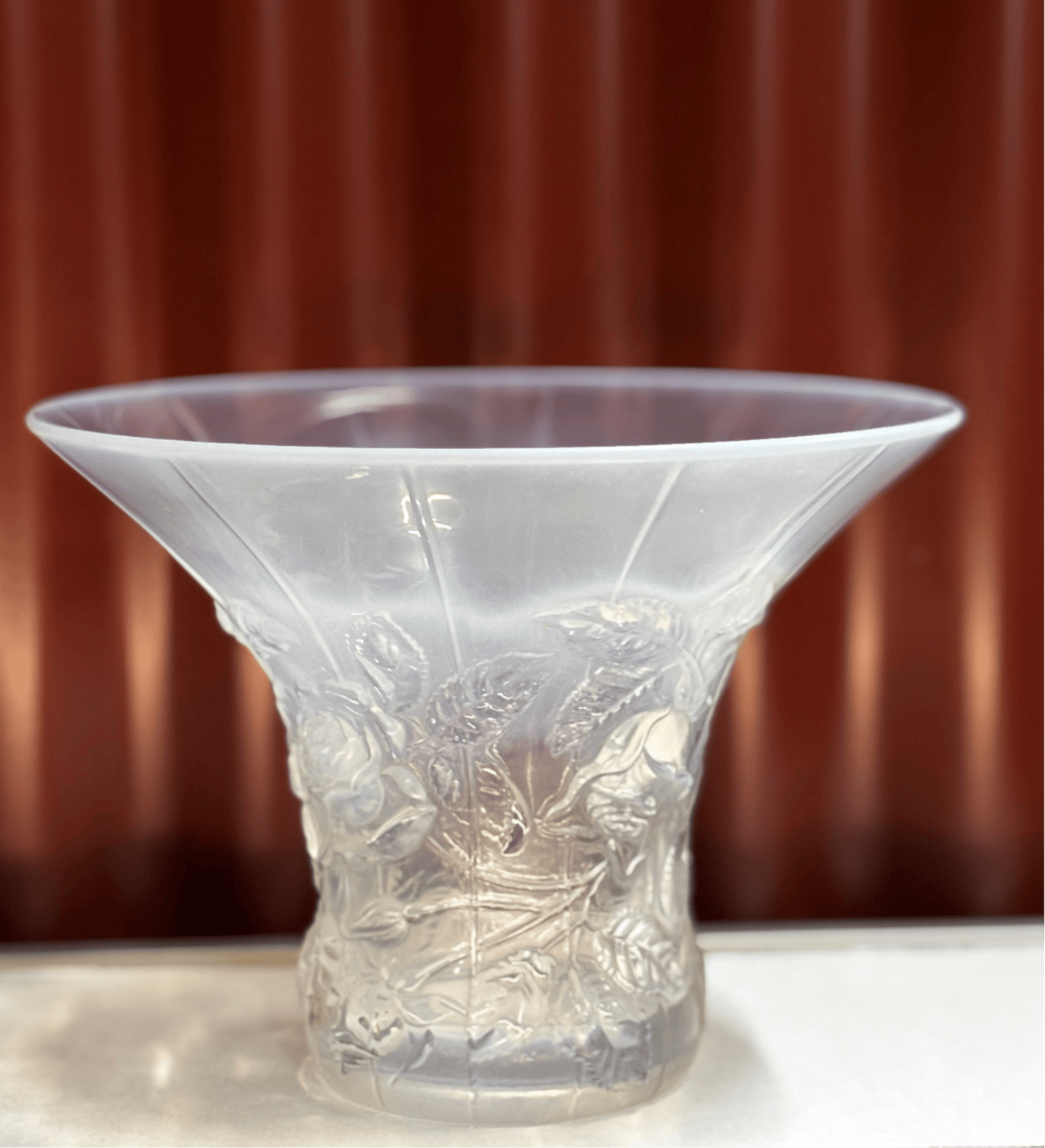 Barolac Czech Glass Roses Vase - Industry Vintage