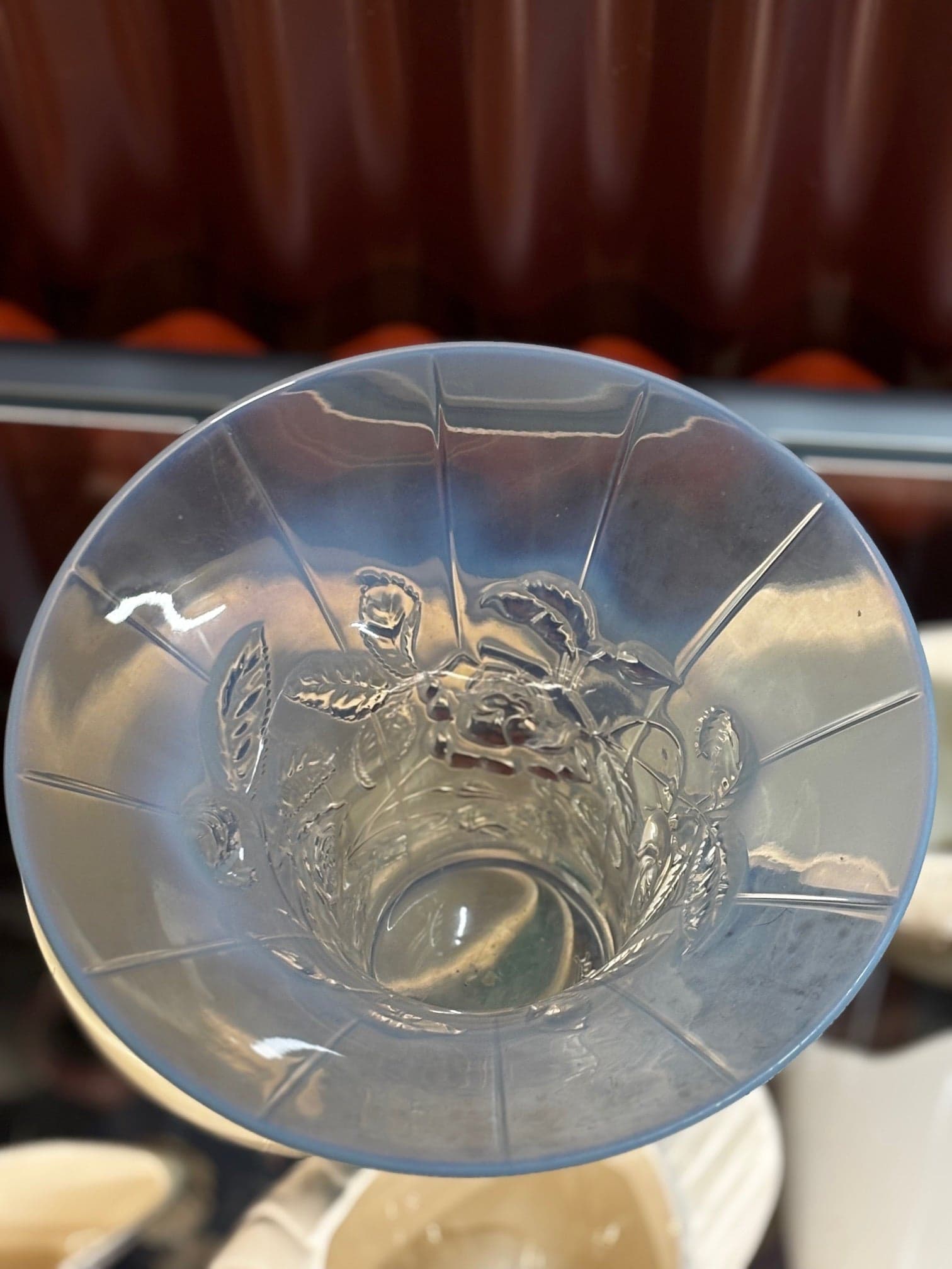 Barolac Czech Glass Roses Vase - Industry Vintage