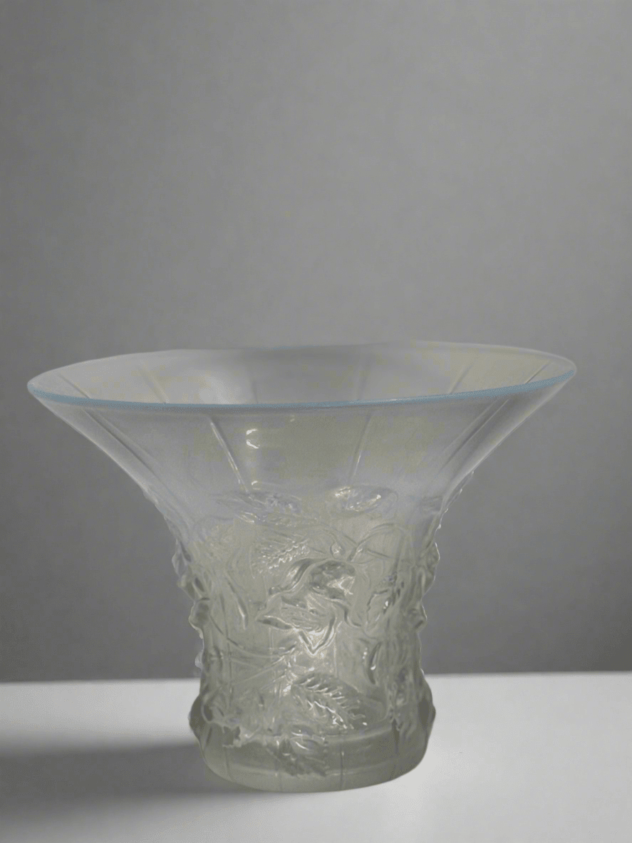 Barolac Czech Glass Roses Vase - Industry Vintage