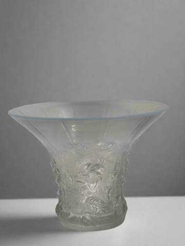 Barolac Czech Glass Roses Vase - Industry Vintage