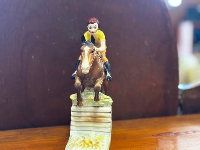 Beswick Horses, Girl on Jumping Horse - Industry Vintage