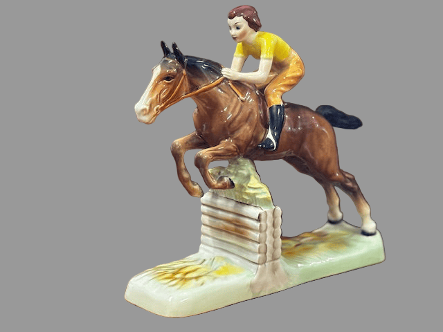Beswick Horses, Girl on Jumping Horse - Industry Vintage