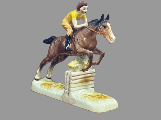 Beswick Horses, Girl on Jumping Horse - Industry Vintage