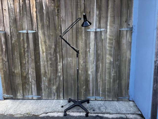 Black Superlux Anglepoise Floor Lamp with Original Base - Industry Vintage