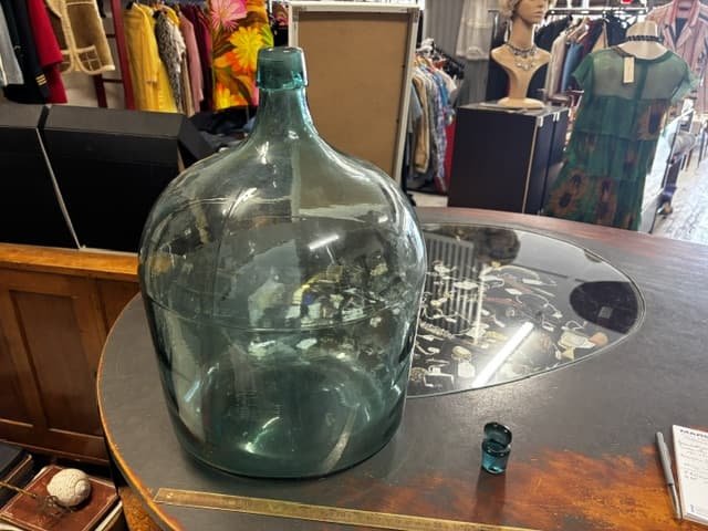 Carboy or Demijohn Aqua Blue Bottle - Industry Vintage