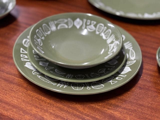 Crown Lynn Narvik Dinnerware Olive Green - Industry Vintage