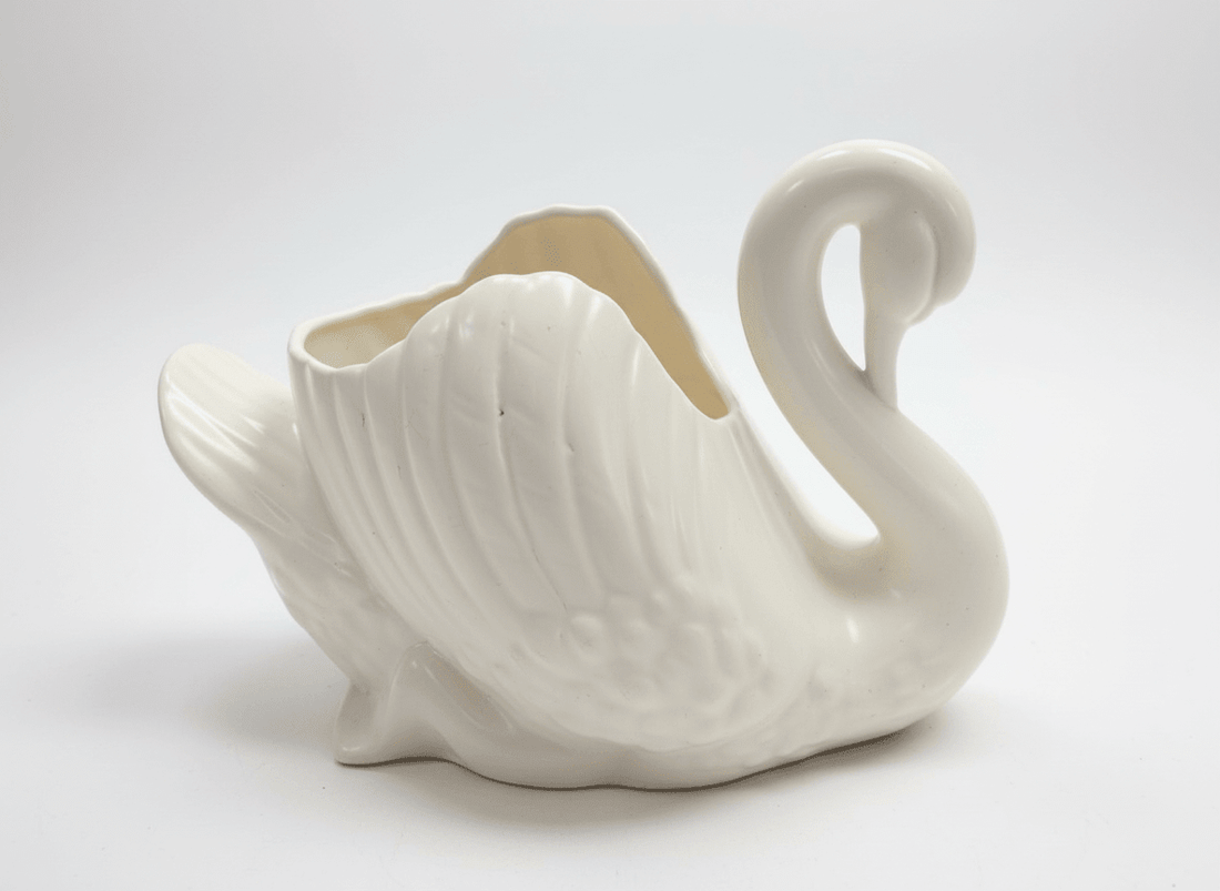 Crown Lynn Porcelain Large Swan White - Industry Vintage