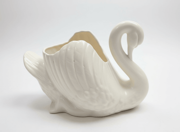 Crown Lynn Porcelain Large Swan White - Industry Vintage