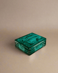 Curt Schlevogt Czech Art Deco Malachite Glass Box - Industry Vintage