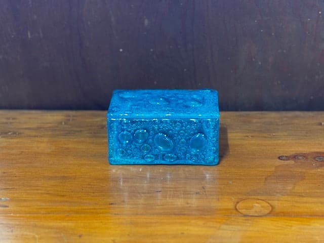 David Chevin Handcrafted Jewellery Box Blue - Industry Vintage