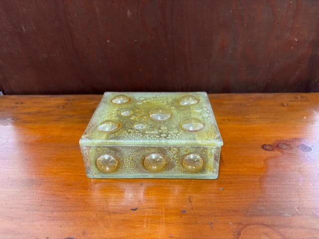 David Chevin Handcrafted Jewellery Box Yellow - Industry Vintage