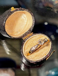 Diamond Gold and Platinum Solitaire Ring - Industry Vintage