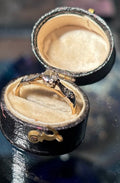 Diamond Gold and Platinum Solitaire Ring - Industry Vintage