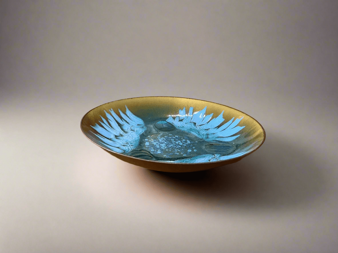 Edward Star Vintage Enamel on Copper Dish Artwork - Industry VintageB