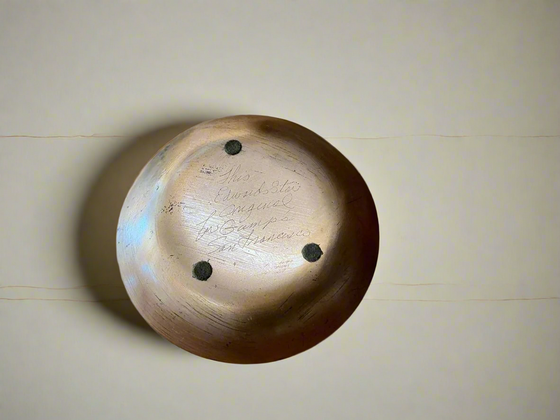 Edward Star Vintage Enamel on Copper Dish Artwork Edward Star