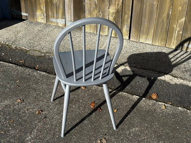 Ercol Windsor Dining Chair - Industry VintageBlue Grey with 2 patterns
