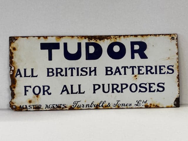 Genuine Porcelain Antique Enamel Sign Automobilia related. - Industry Vintage