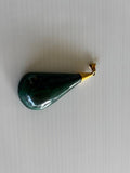 Gold and Malachite Pendant - Industry Vintage