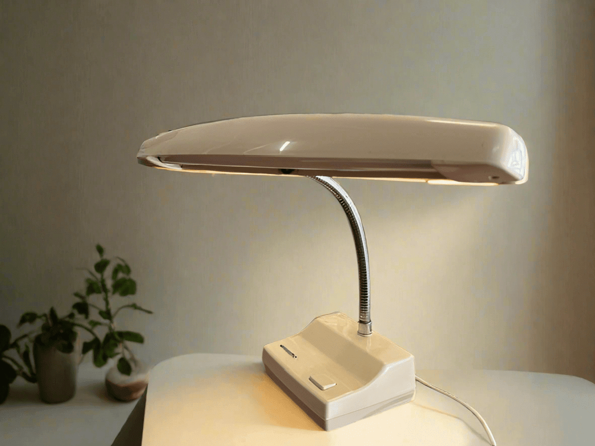 Hanimex Vintage Snake Neck Fluorescent Desk Lamp - Industry Vintage