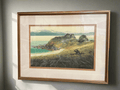 ‘Headland’ by Cynthia Taylor, Fully Framed Watercolour Art - Industry Vintage