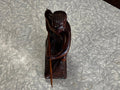 Māori Warrior with Spear Hand Wooden Carving - Industry Vintage