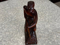 Māori Warrior with Spear Hand Wooden Carving - Industry Vintage