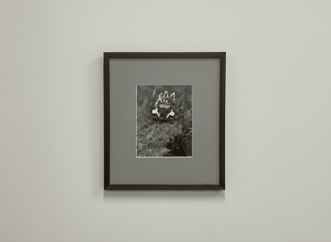 Marti Friedlander Original Framed Photograph Coromandel farm. - Industry Vintage