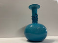 Michael Bang for Holmegaard, Blue and White Glass Vase - Industry Vintage