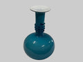 Michael Bang for Holmegaard, Blue and White Glass Vase - Industry Vintage