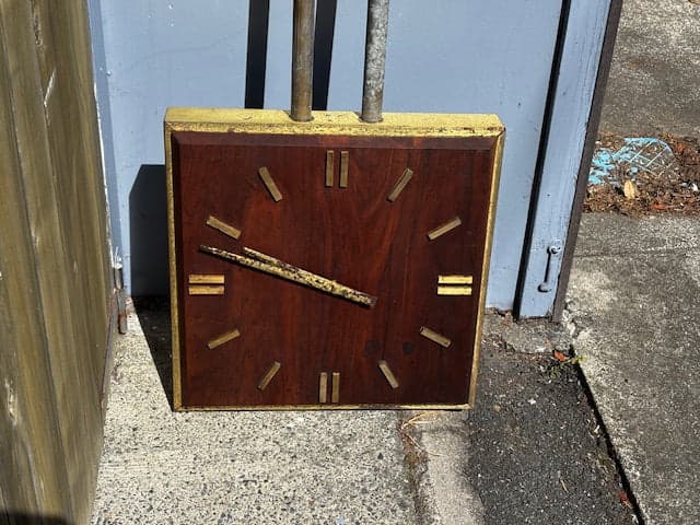 Mid Century Bank Clock 1960s - Industry Vintage