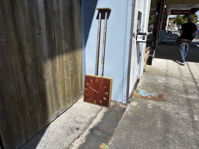 Mid Century Bank Clock 1960s - Industry Vintage