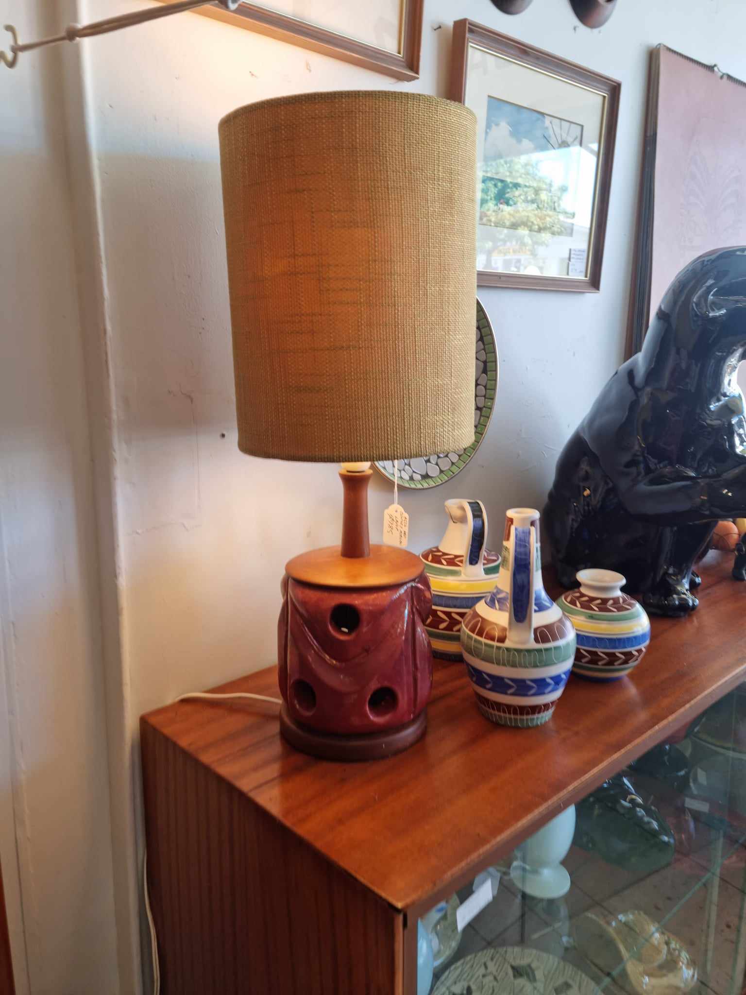 Mid-Century Modern Lamp with Ceramic Base – Industry Vintage