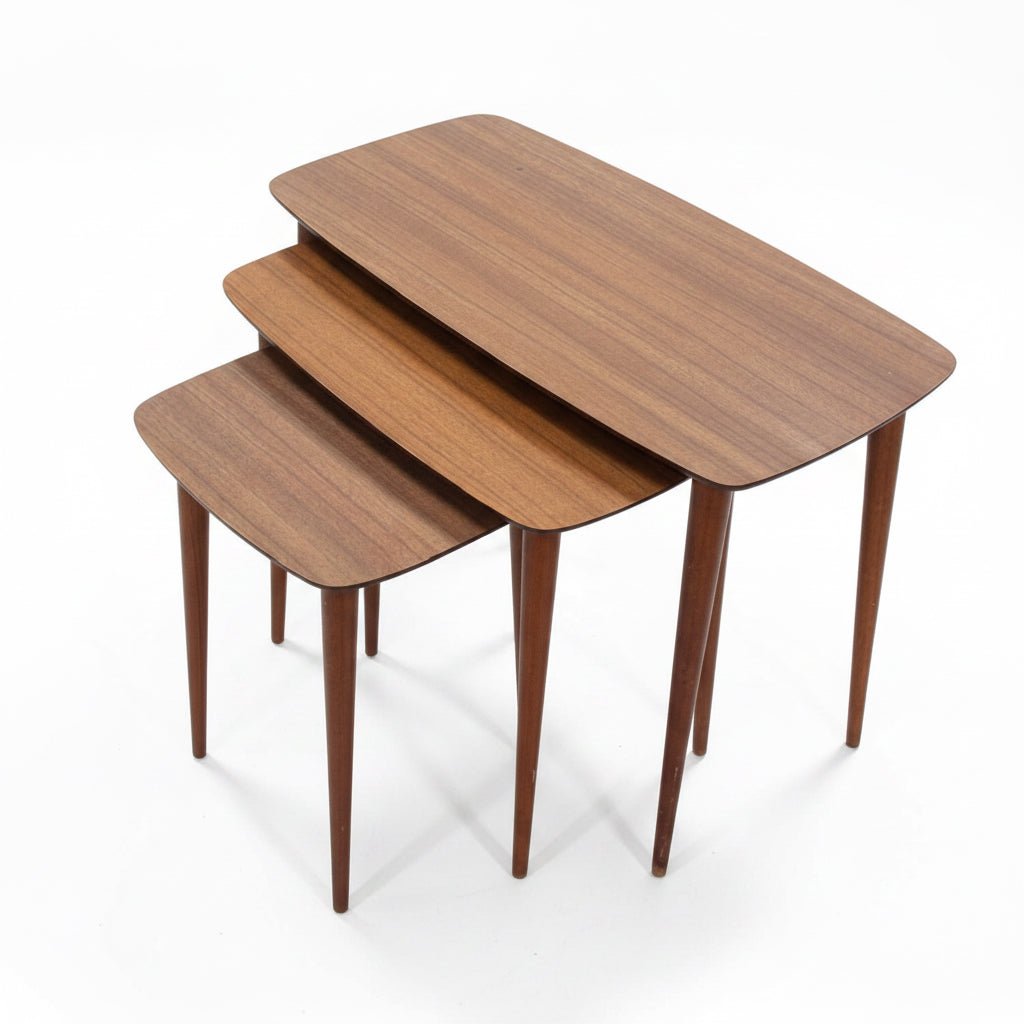 Mid-Century Modern Vintage Formica Nested Table Set - Industry Vintage
