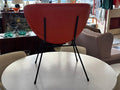 Mid Century Vintage Orange Lip Chair - Industry Vintage