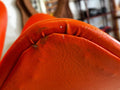 Mid Century Vintage Orange Lip Chair - Industry Vintage