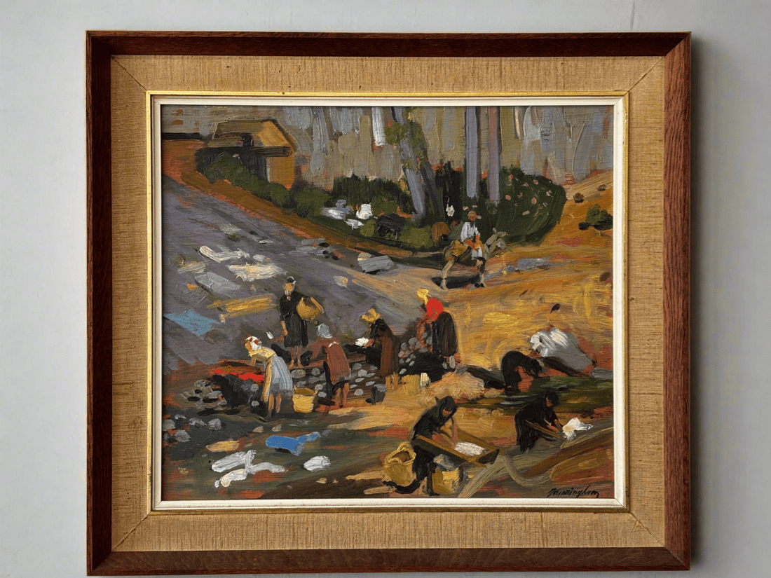 Midcentury Art Spanish Countryside by John Cunningham - Industry Vintage
