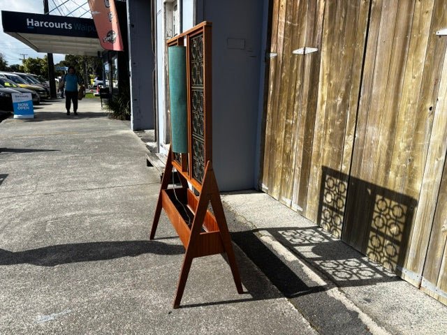 Midcentury Room Divider with Lamp and Pot Stand - Industry Vintage