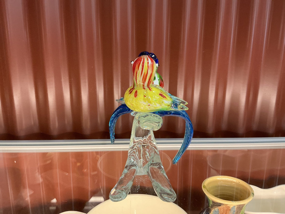 Murano Art Glass Parrots Multicoloured - Industry Vintage