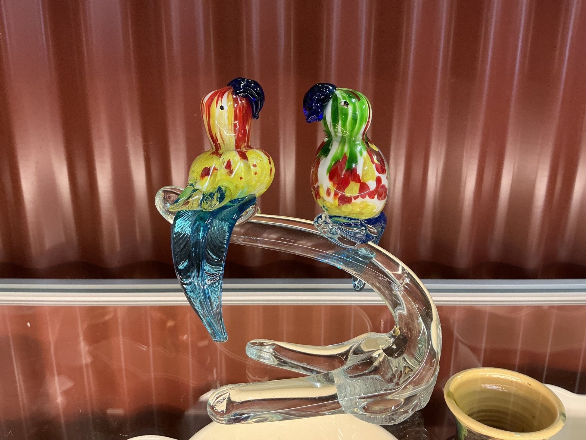 Murano Art Glass Parrots Multicoloured - Industry Vintage