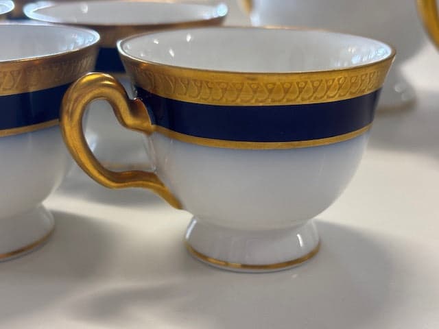 Okura Japan Royal Blue & Gold Set - Industry Vintage