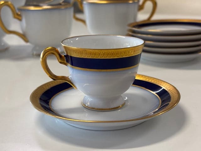Okura Japan Royal Blue & Gold Set - Industry Vintage