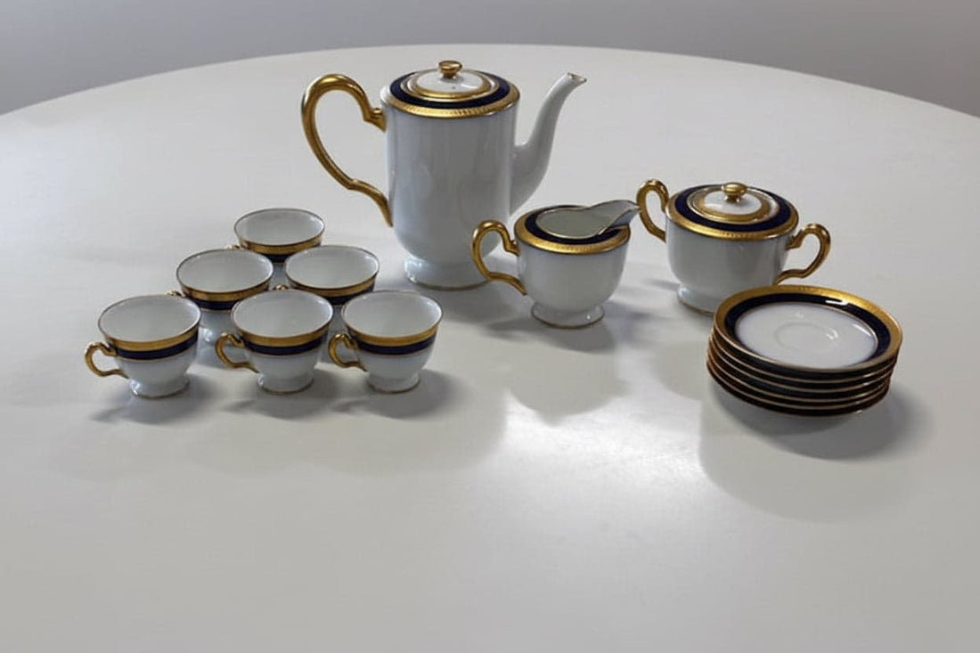 Okura Japan Royal Blue & Gold Set - Industry Vintage