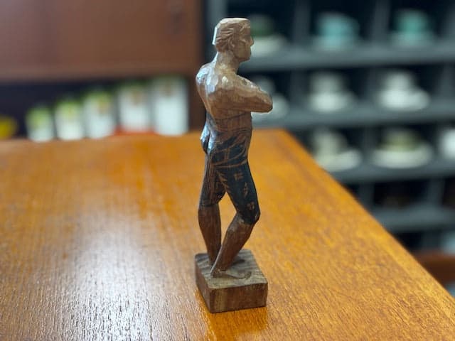 Rare Samoan Tattoo Guide Wood Figure CIRCA 1900 Small - Industry Vintage