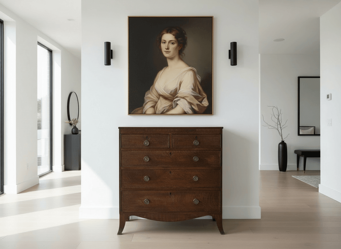 Regency Antique Vintage Chest of Drawers Circa 1800s - Industry Vintage