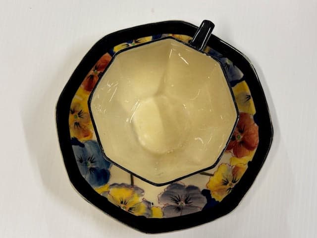 Royal Doulton D 4049 Pansies Cup & Saucer - Industry Vintage