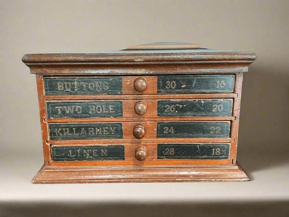 Small 4-Drawer Killarney Haberdashery Cabinet - Industry Vintage