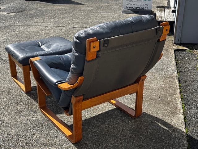 Tessa T8 Armchair and Footrest - Industry Vintage