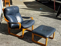 Tessa T8 Armchair and Footrest - Industry Vintage