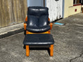Tessa T8 Armchair and Footrest - Industry Vintage