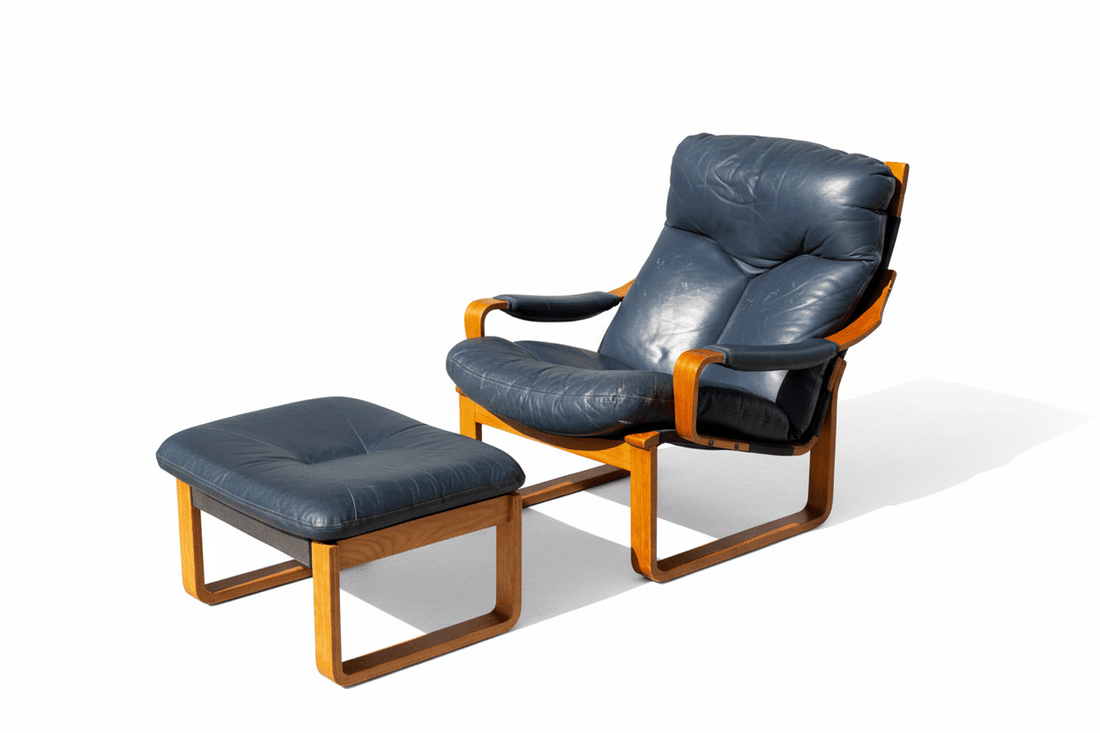 Tessa T8 Armchair and Footrest - Industry Vintage